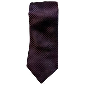 Kiton Dark Purple Iridescent Raised Dots Silk Necktie Tie
